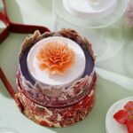 Handmade Intangible Cultural Heritage Porcelain Flower Reed Diffuser Ornament with Gift Box, Includes Essential Oil (Random)